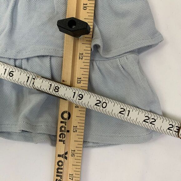 Vtg V2k Da-Nang 100% Silk Ruffle Mini Skirt M Baby Blue Fairy Grunge - Picture 7 of 8